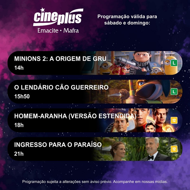 Programação Mafra (Domingo)