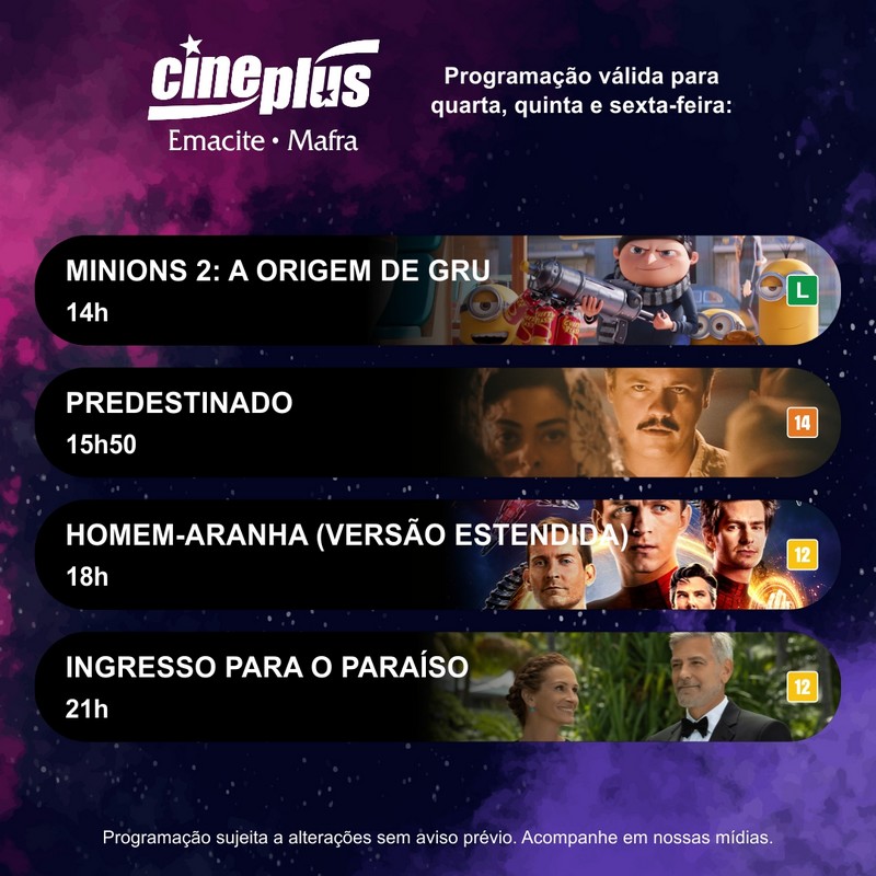 Programação Mafra (Sexta)