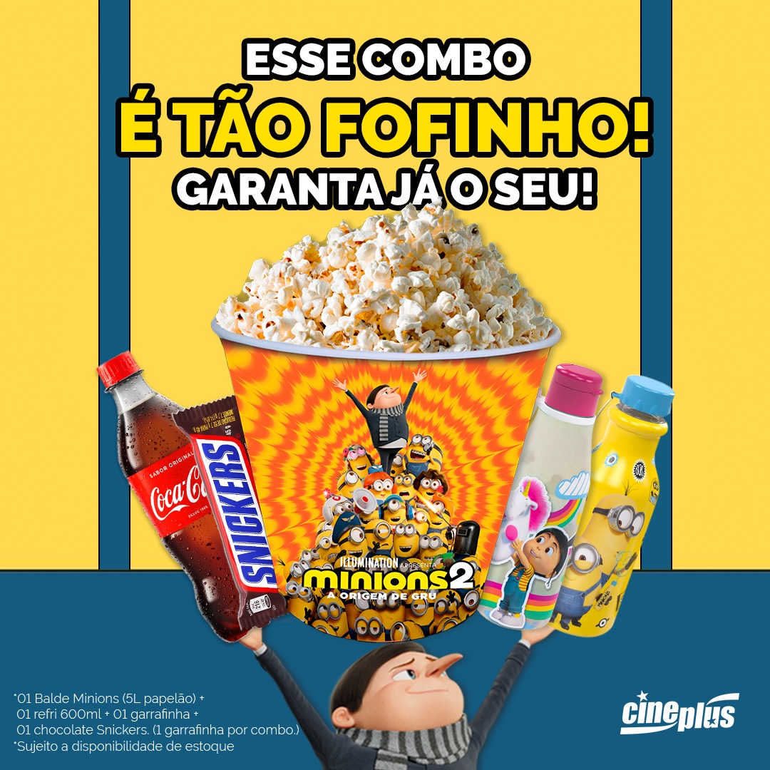 Cineplus tem combo fofinho do filme Minions 2 - A Origem de Gru