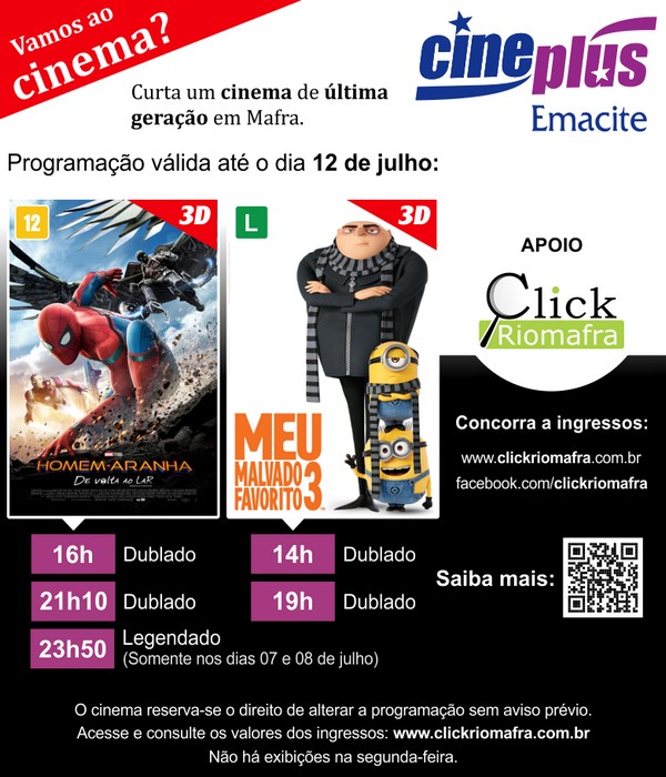 Homem Aranha e Meu Malvado Favorito 3 (05 jul 2017)