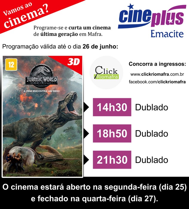 Jurassic World Reino Ameaçado (21 jun 2018)