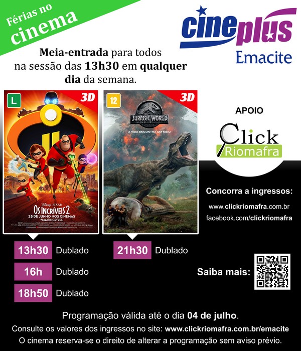 Os Incríveis 2 e Jurassic World Reino Ameaçado (26 jun 2018)