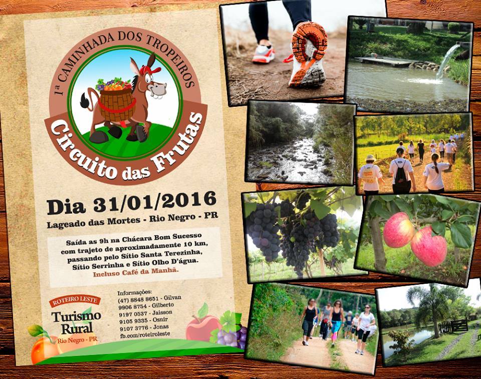 Participe da 1ª Caminhada dos Tropeiros - Circuito das Frutas