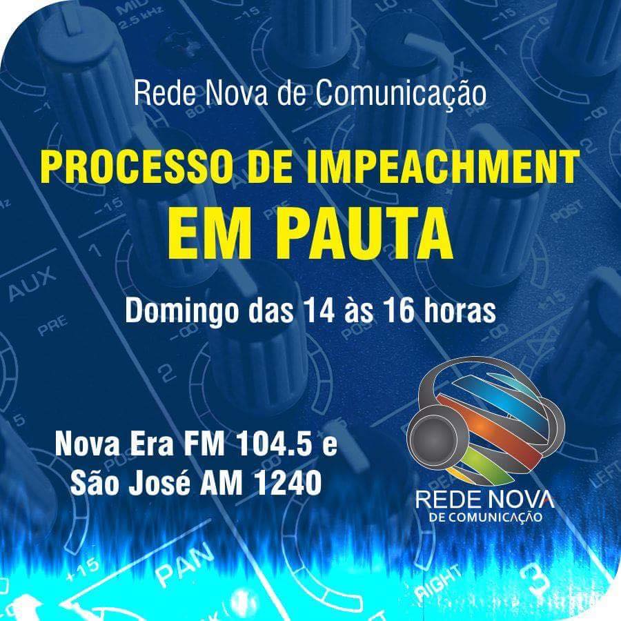 Rede Nova de Comunicação fará a cobertura do processo de impeachment neste domingo