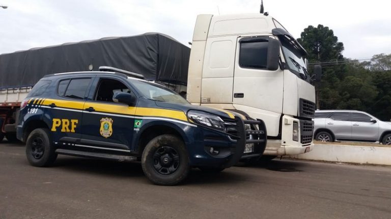 PRF recupera na BR-280 em Mafra um cavalo-trator furtado em São Paulo ...