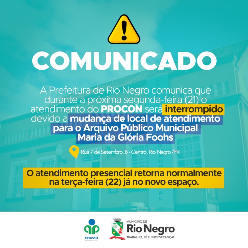 COMUNICADO PROCON - Prefeitura Municipal de Rio Verde